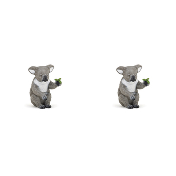 2PK Papo France Koala Bear 6cm Figurine Collectible Kids Toy Grey