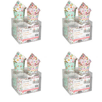 4x 40pc Topchef Cupcakes Baking Liner Cups Box Set 4.5cm Assorted