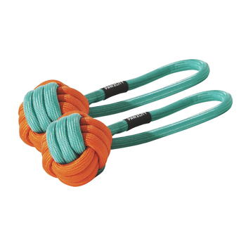2PK Pawzcity 21cm Interactive Rope Ball w/ Loop - Rockmelon