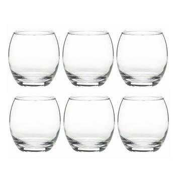6pc Artcraft Payton Durable Glass Tumbler Party Beverage 405ml Clear