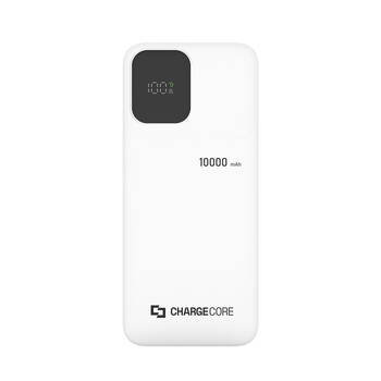 ChargeCore SafeCharge Max Powerbank 10000mAh USB-A to C & 8-Pin White