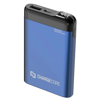 Laser 5000mAh Power Bank Portable External Battery Charger Blue