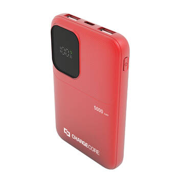 ChargeCore SafeCharge Max Powerbank 5000mAh USB-A to C & 8-Pin Sunset Coral