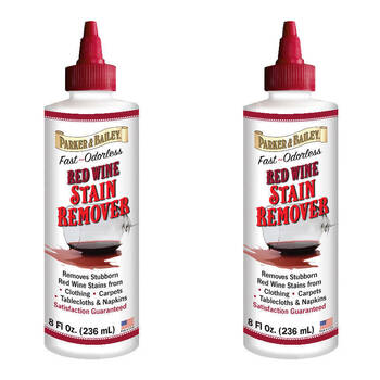 2PK Parker Bailey Fast-Odourless Red Wine Stain Remover Cloth & Carpet Cleaner 236ml