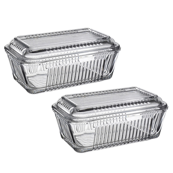2PK Pasabahce 480ml Butter Dish