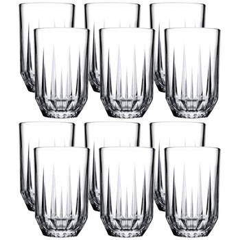 2x 6pc Pasabahce Echo Hi Ball Soda Lime Glass Tumbler 350ml