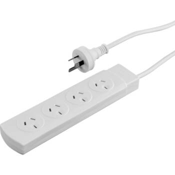 4 WAY POWER BOARD WHITEWITH OVERLOAD PROTECTION