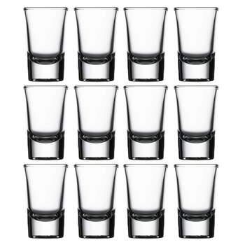 12pc Pasabahce Boston 40ml Shot Glasses Cup - Clear