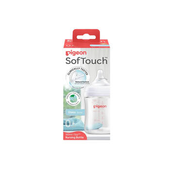 Pigeon SoftTouch BPP Bottle Glass 160ml BPA/BPS Free For Newborn's