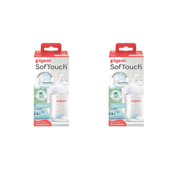 2PK Pigeon SoftTouch BPP Baby Bottle Glass 160ml BPA/BPS Free For Newborn's