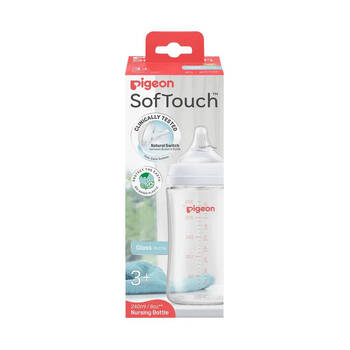 Pigeon 240ml Softouch Glass Baby Nursing Bottle 3m+