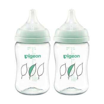 2PK Pigeon SofTouch III Bottle T-Ester 200ml Leaf Anti-Colic 0m+