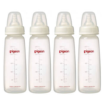 2PK Pigeon 240ml Flexible Slim Neck PP Bottles - Twin Pack