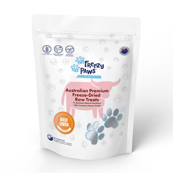 Freezy Paws 100g  Pets Cat Dog Freeze Dried Beef Liver Raw Treats