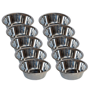 10PK Superior Pet Essentials Economy Stainless Steel Bowl 568ml