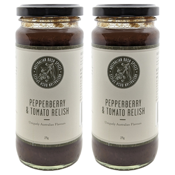 2PK Australian Bush Spices Pepperberry & Tomato Relish 275g
