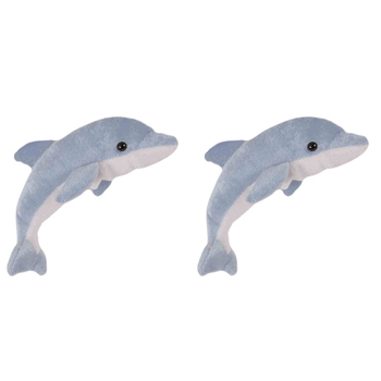 2PK The Puppet Company Dolphin Finger Puppets 13cm Toy Grey 12m+