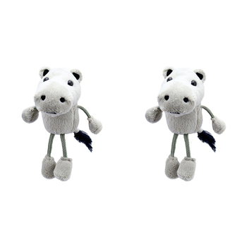 2PK The Puppet CompanyHippo Finger Puppets 13cm Hand Toy White 12m+