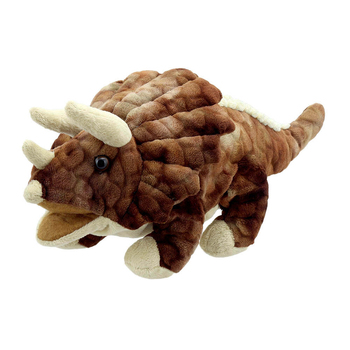 The Puppet Company Baby Triceratops 89cm Hand Toy Brown 12m+