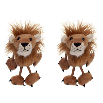 2PK The Puppet Company Lion Finger Puppets 13cm Toy Brown 12m+