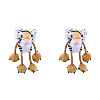 2PK The Puppet Company Tiger Finger Puppets 13cm Toy 12m+