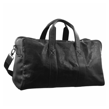 Pierre Cardin Rustic Leather Business/Overnight Bag Black