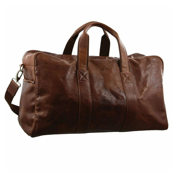 Pierre Cardin Rustic Leather Business/Overnight Bag Chestnut