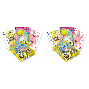 108pc Aquarius Sponge Bob Cast Playing Cards Poker Deck 14y+