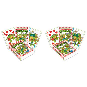 2PK Aquarius Teenage Mutang Ninja Turtles Pizza Playing Cards Standard Deck