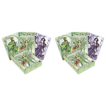 2PK Aquarius Amy Brown Faeries Playing Cards Game Deck Set 14y+
