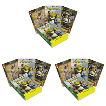 3PK Aquarius Shrek Playing Cards Poker Family Gaming Deck