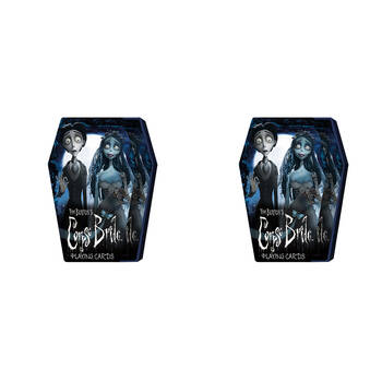 2PK Aquarius Tim Burtons Corpse Bride Coffin Box Playing Cards 20x9.5cm 14y+