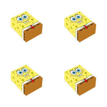 4PK Aquarius SpongeBob Premium Playing Cards 6.35x8.89cm - Assorted