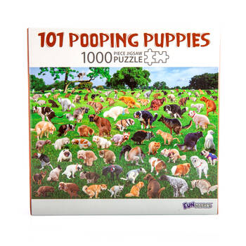 1000pc Jigsaw Puzzle Pooping Puppies Humourous Animals Multi-Colour 68x48cm