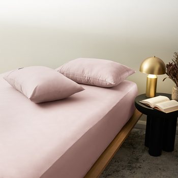 2pc Morrissey Pillowcase Pack 1200TC Luxe Super Soft  Pink Dust