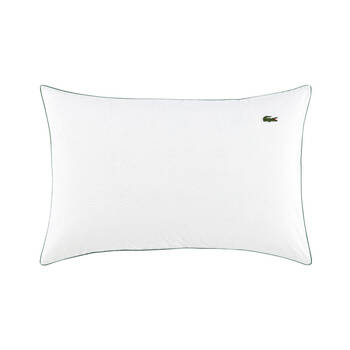 Lacoste L Tamis Soft Bedding Pillowcase 100% Cotton Sateen 50x75cm Blanc