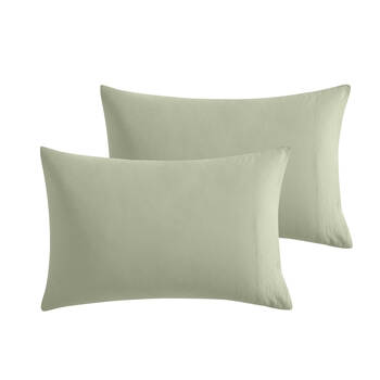 2pc Ardor Boudoir Waterproof Microfibre Pillowcases Green 48x74cm