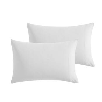 2pc Ardor Boudoir Waterproof Microfibre Pillowcases White 48x74cm