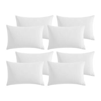 16pc Ardor Boudoir Waterproof Microfibre Pillowcases White 48x74cm