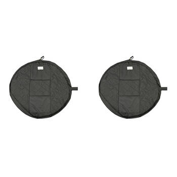 2PK Frankie & Me Women's Drawstring Makeup Cosmetics Toiletry Bag 51cm Black