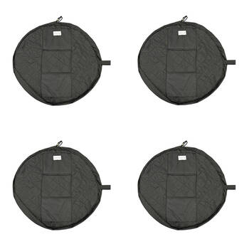 4PK Frankie & Me Women's Drawstring Makeup Cosmetics Toiletry Bag 51cm Black