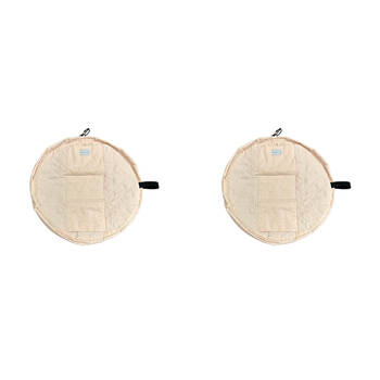 2PK Frankie & Me Women's Drawstring Makeup Cosmetics Toiletry Bag 51cm Dusty Pink