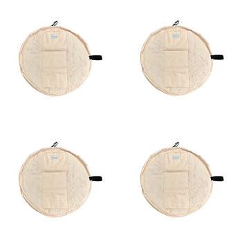 4PK Frankie & Me Women's Drawstring Makeup Cosmetics Toiletry Bag 51cm Dusty Pink