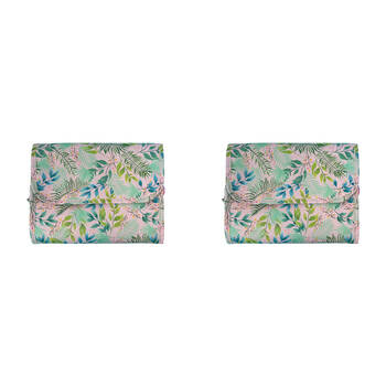 2PK Frankie & Me Women's Zip Cosmetics Hanging Toiletry Bag Large 27x18cm Floral