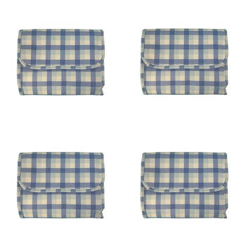 4PK Frankie & Me Womens Zip Makeup Cosmetics Hanging Toiletry Bag Large 27x18cm Blue