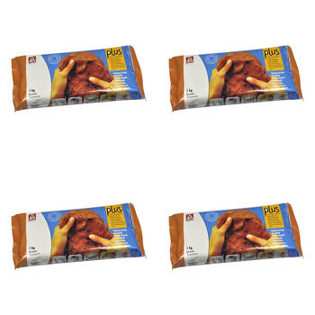 4PK SIO-2 Plus Economy Self-Hardening Air-Dry Sculpting Clay 1kg Terracotta
