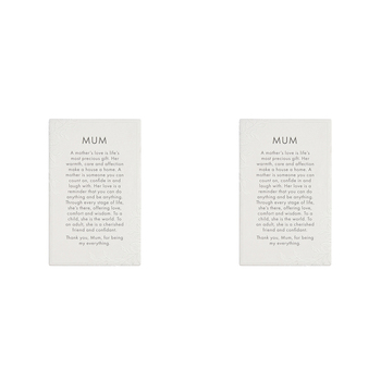 2PK Splosh Precious Quote Mum Ceramic Standing/Hanging Decor White 16cm