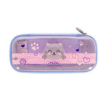 Legami Wonderwow Pencil Case Stationery Organiser 50x23cm Purple Kitty