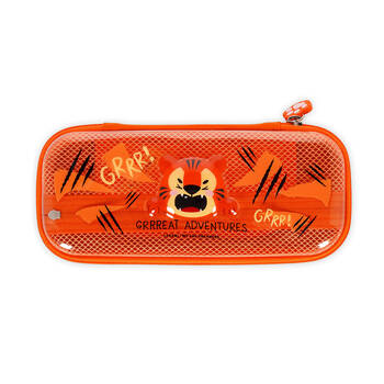 Legami Wonderwow Pencil Case Stationery Organiser 50x23cm Orange Tiger