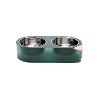 Pidan Stainless Steel Pet/Cat Double Feeding Bowl S - Green